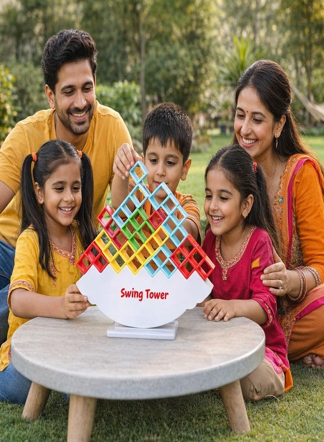 ShinyCharm Tetra Balancing Tower Stacking Toy | Montessori Educational Toy for Early Learning | Educational Toys for Kids | Colorful Balance Puzzle Blocks | Board Games for Toddlers & Preschoolers - Image 4